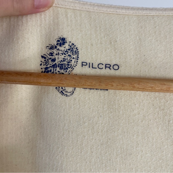 Pilcro Cream Ribbed Button-Down Top - Picture 3 of 5